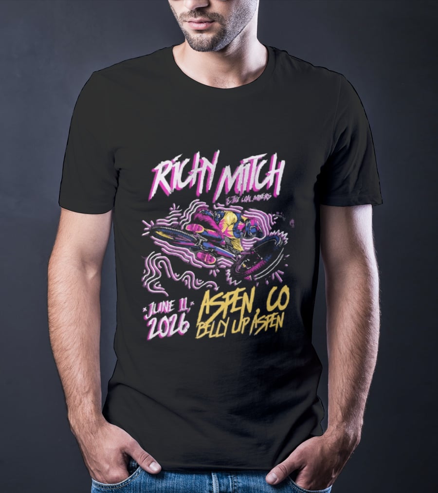Richy Mitch And The Coal Miners June 11 2026 Aspen CO Belly Up Venue Event T-Shirt