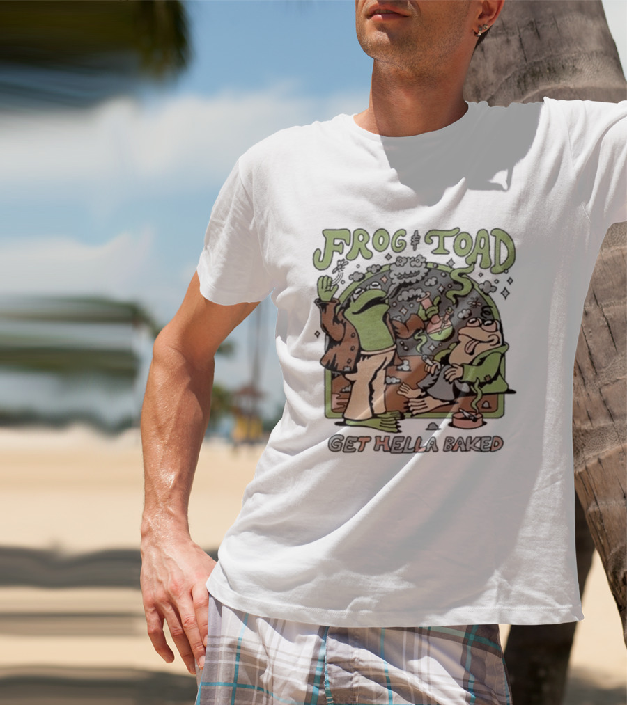 Frog And Toad Get Hella Baked Smoke And Relax Scene T-Shirt