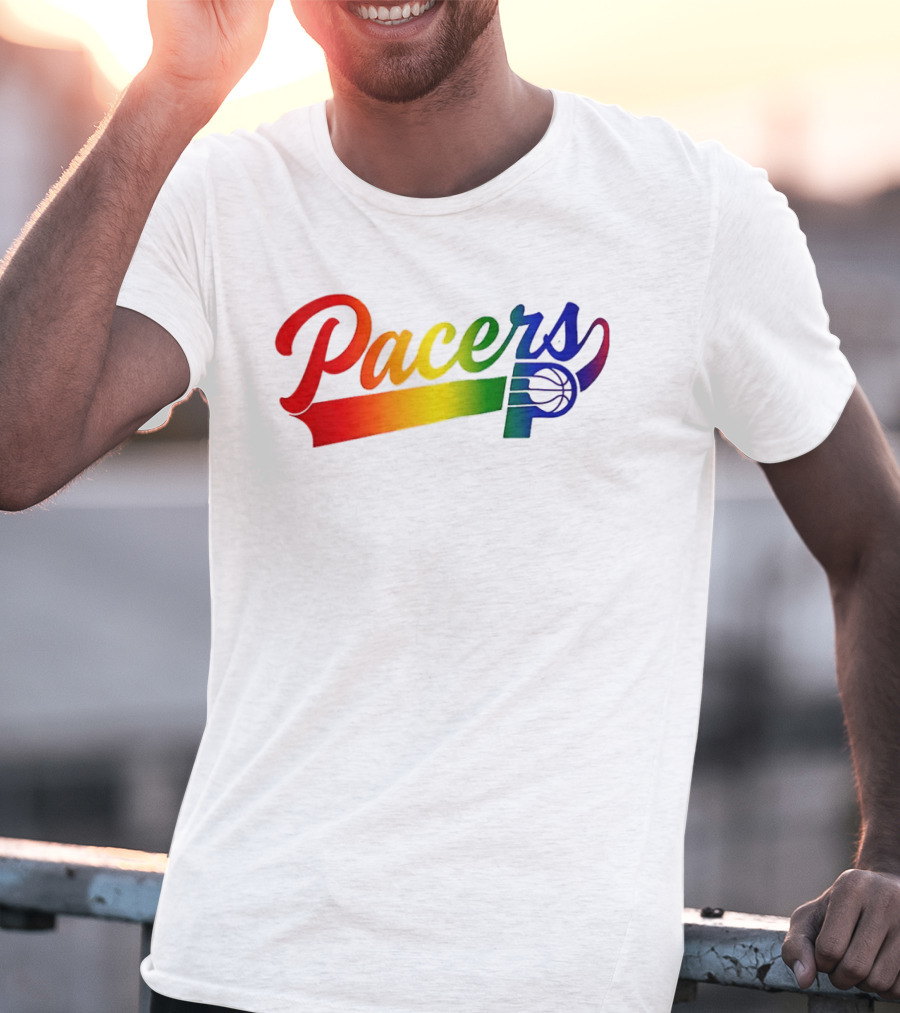 Indiana Pacers Pride Rainbow Game Night T-Shirt