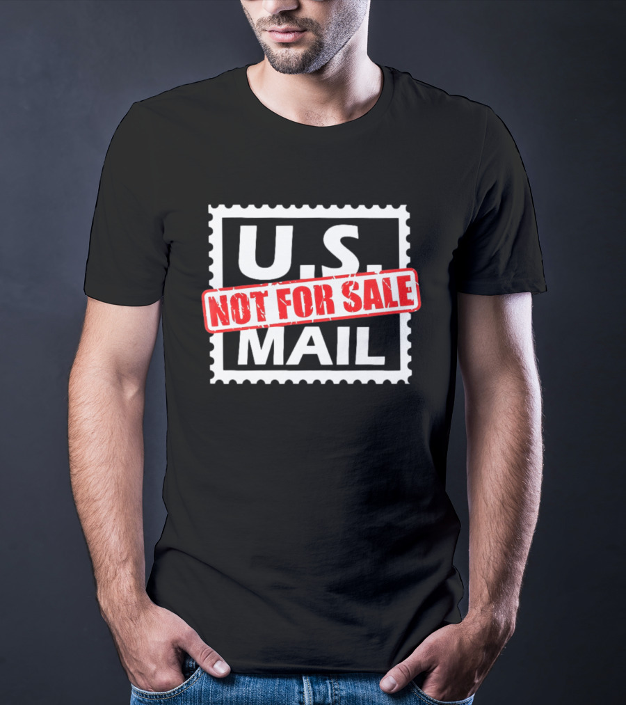U.S. Mail Not For Sale Stamp Style Block T-Shirt