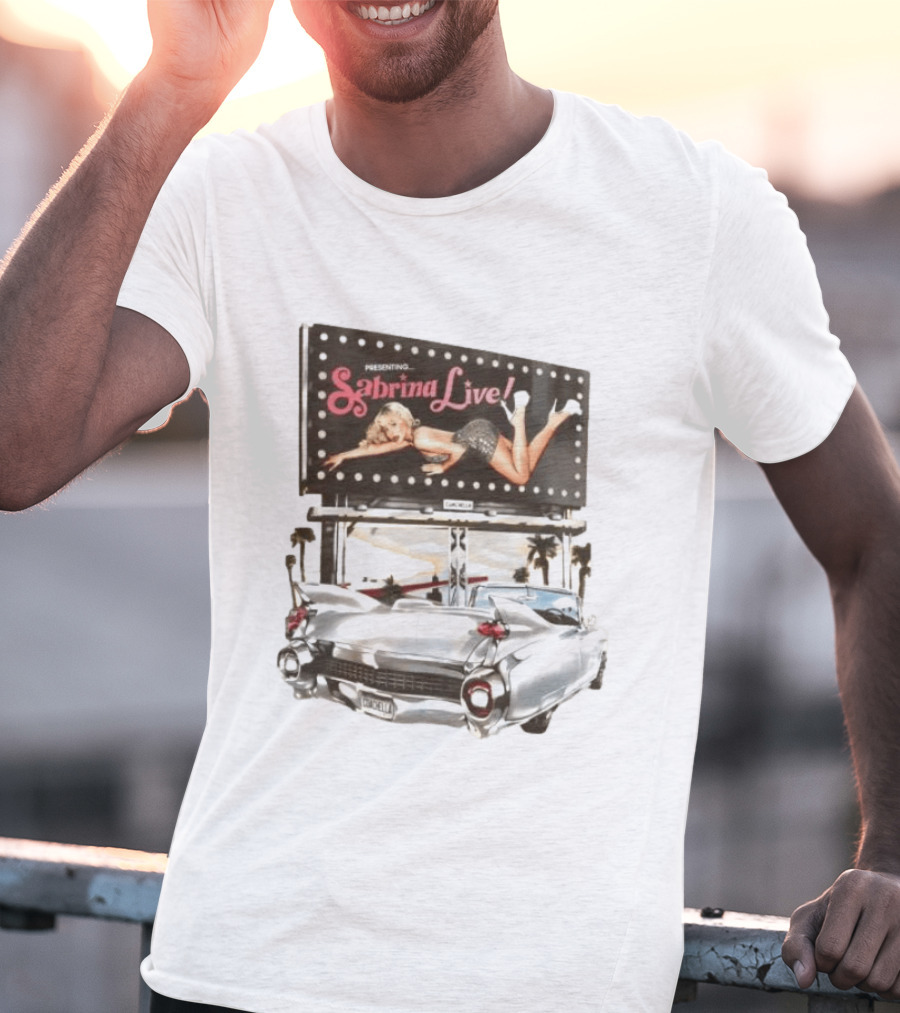 Presenting Sabrina Live Coachella Cadillac Billboard Vintage 50s T-Shirt