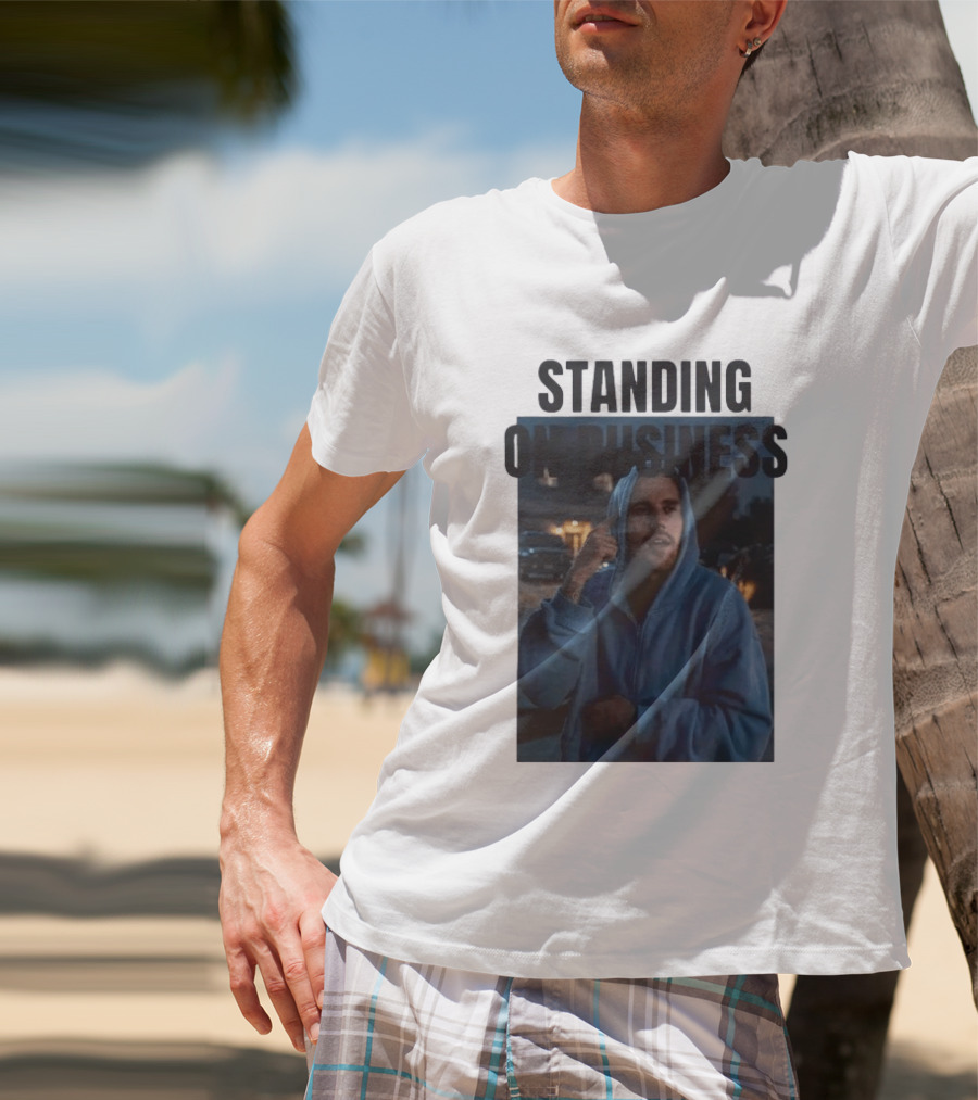 Standing On Business Justin Bieber Coachella Blue Look Night Scene T-Shirt