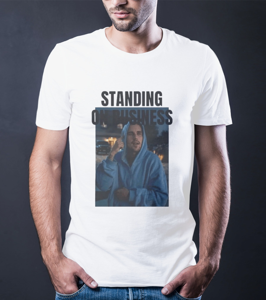 Standing On Business Justin Bieber Coachella Blue Look Night Scene T-Shirt