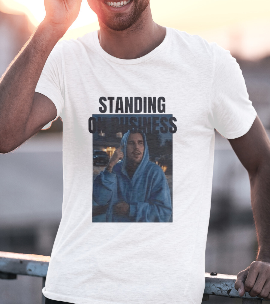 Standing On Business Justin Bieber Coachella Blue Look Night Scene T-Shirt