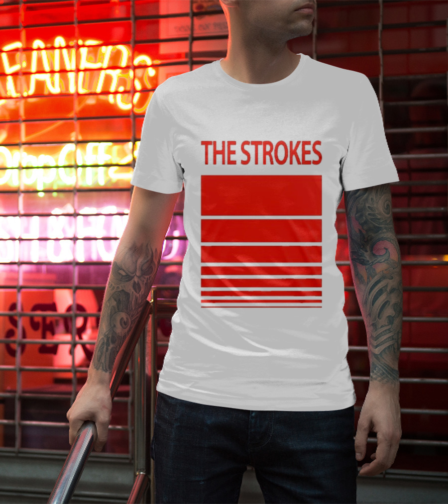 The Strokes 2026 Tour San Francisco Bold Red Stripes T-Shirt