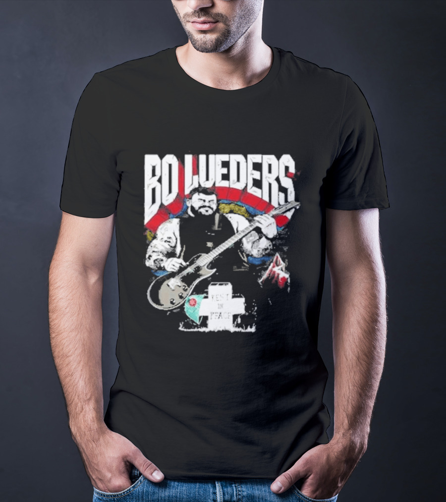 Bo Lueders Guitar Tribute Edgemen Rest In Peace T-Shirt