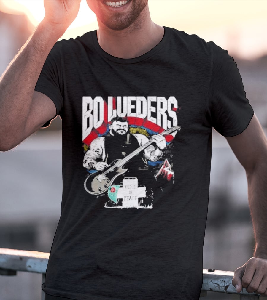 Bo Lueders Guitar Tribute Edgemen Rest In Peace T-Shirt