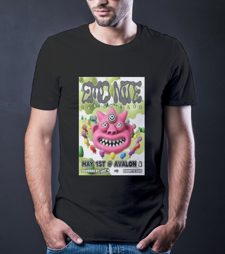 Emo Nite Los Angeles May 1st Avalon Powered By Ghost EmoNite Dot Com T-Shirt