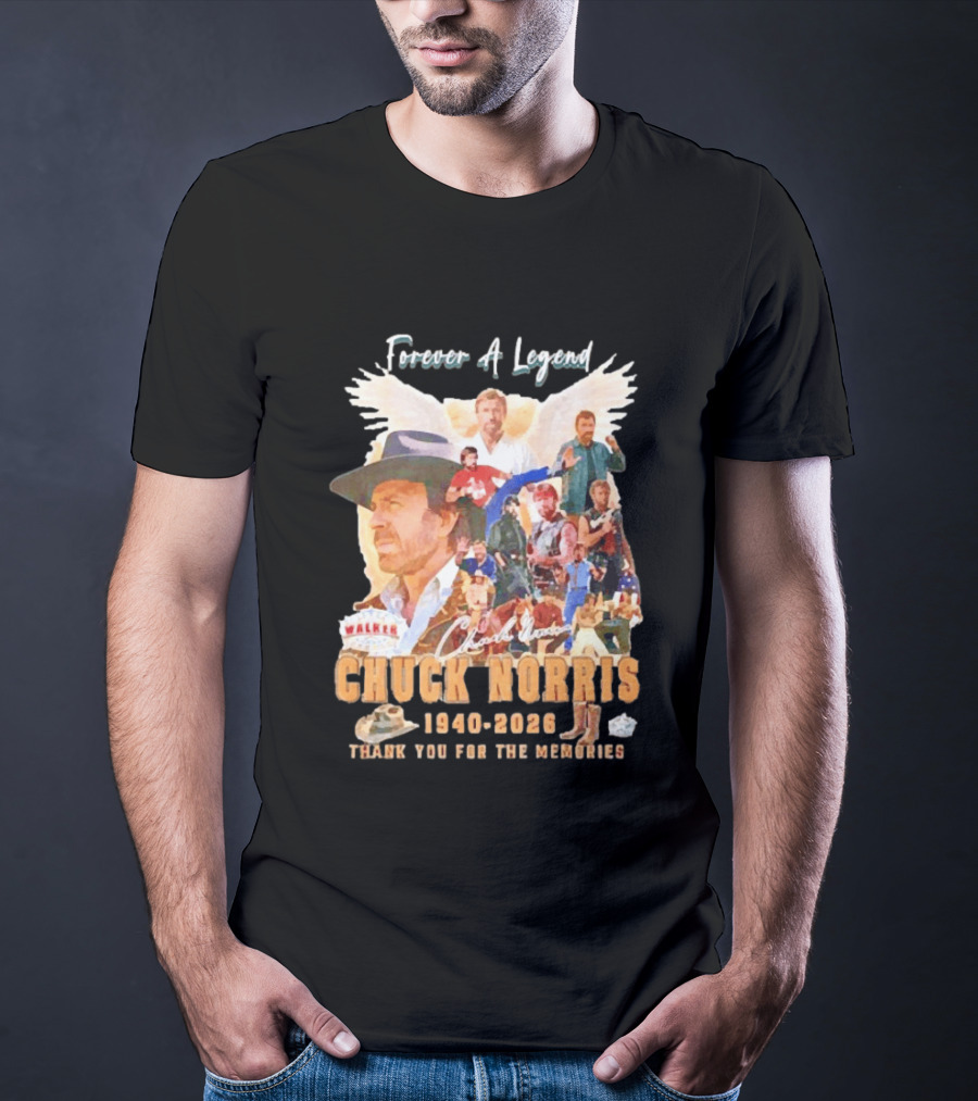 Forever A Legend Chuck Norris Thank You For The Memories 1940 2026 T-Shirt