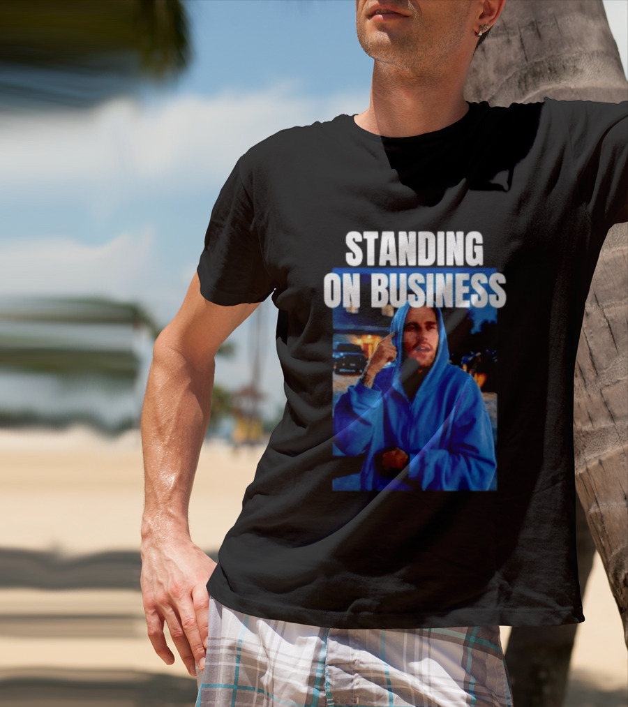 Standing On Business Blue Image T-Shirt