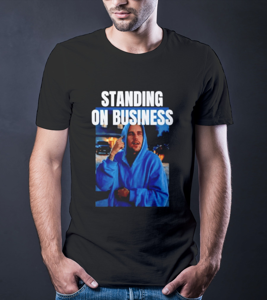 Standing On Business Blue Image T-Shirt