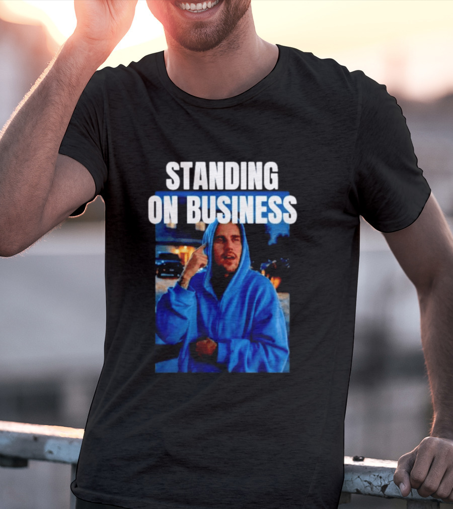 Standing On Business Blue Image T-Shirt