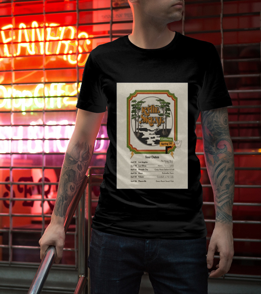 Kalie Skene California Spring 2026 Tour Dates Venice West Los Angeles Mattie's Tavern Los Olivos T-Shirt