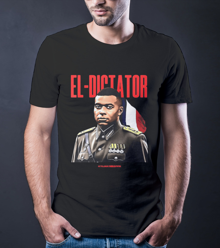 Kylian Mbappé El Dictator Military Uniform French Flag T-Shirt