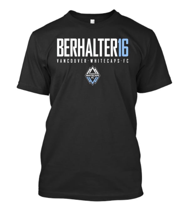 Berhalter 16 Vancouver Whitecaps FC White And Blue Crest T-Shirt