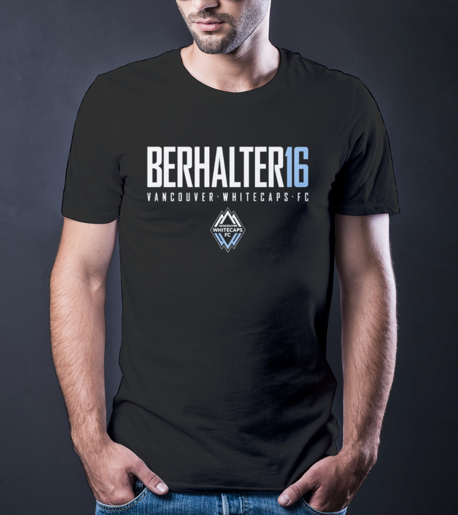 Berhalter 16 Vancouver Whitecaps FC White And Blue Crest T-Shirt