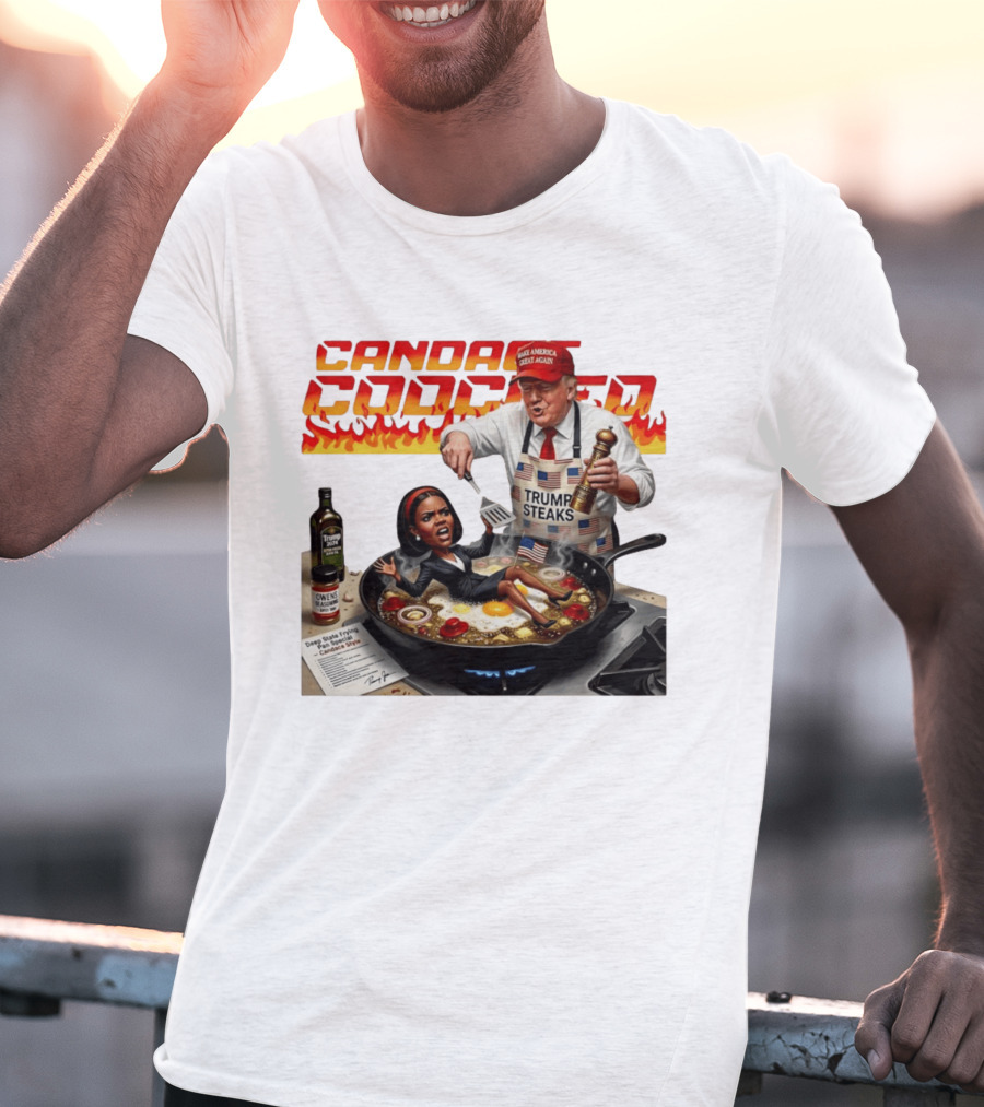 Candace Cooked Meme Trump Steaks Frying Pan Comedy T-Shirt
