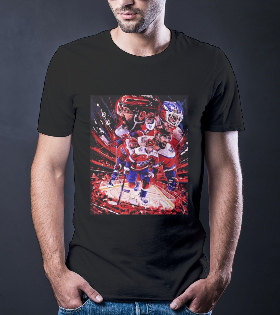 Washington Capitals Alex Ovechkin 2026 Hockey Team Players Montage T-Shirt
