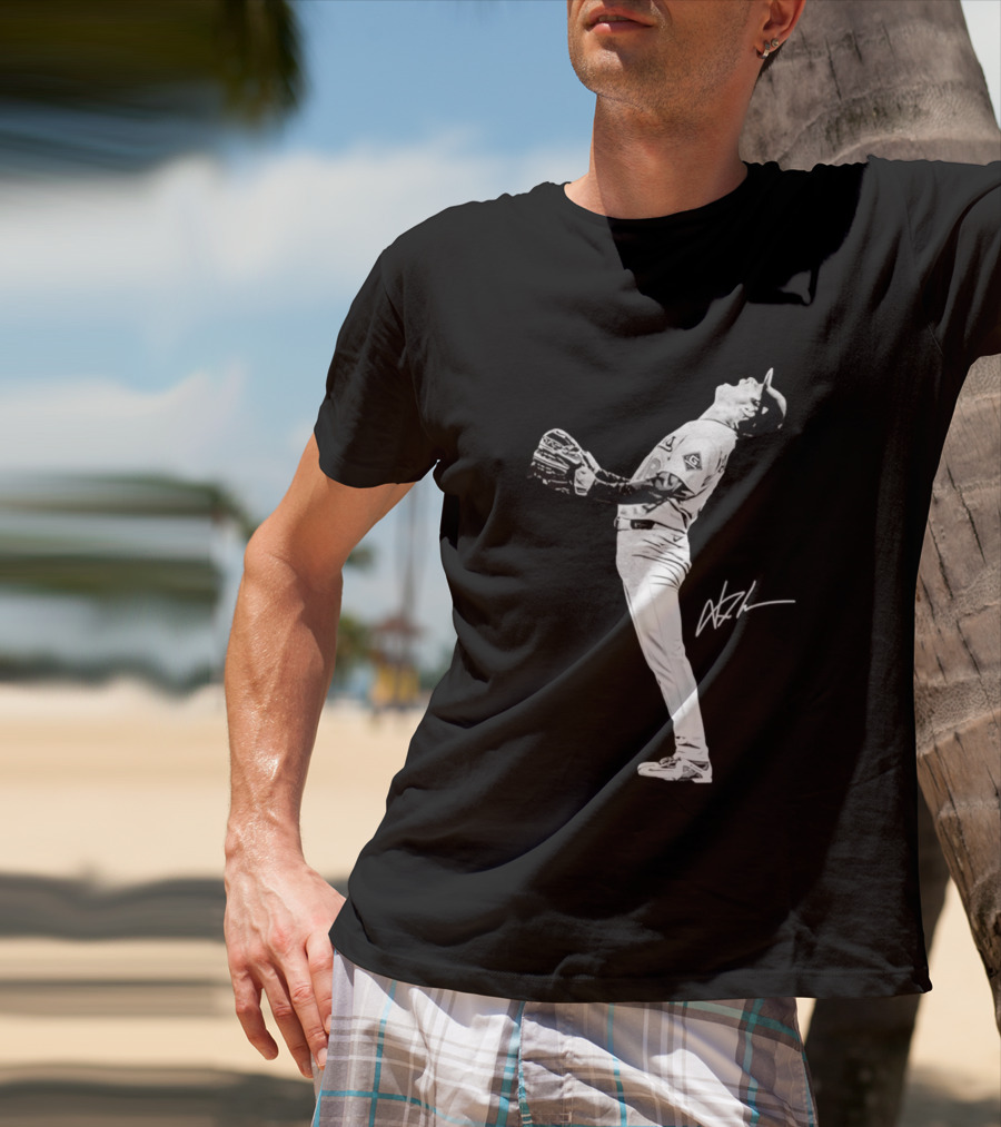 Yoshinobu Yamamoto Los Angeles Dodgers 2026 Player Action Pose T-Shirt
