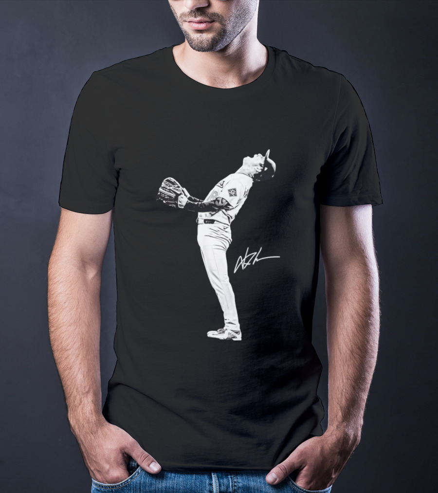 Yoshinobu Yamamoto Los Angeles Dodgers 2026 Player Action Pose T-Shirt