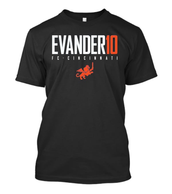 Evander 10 FC Cincinnati Lion Winged Sword T-Shirt