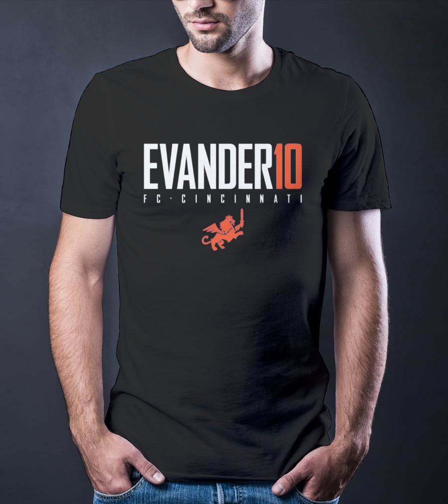 Evander 10 FC Cincinnati Lion Winged Sword T-Shirt