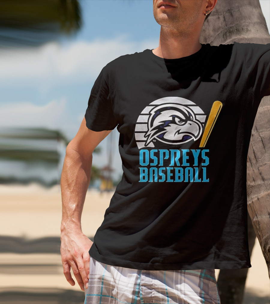 North Florida Ospreys Baseball Team Logo With Bat T-Shirt