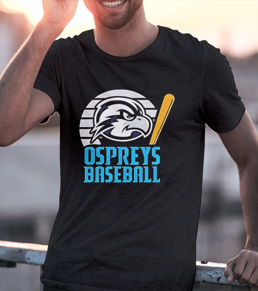North Florida Ospreys Baseball Team Logo With Bat T-Shirt