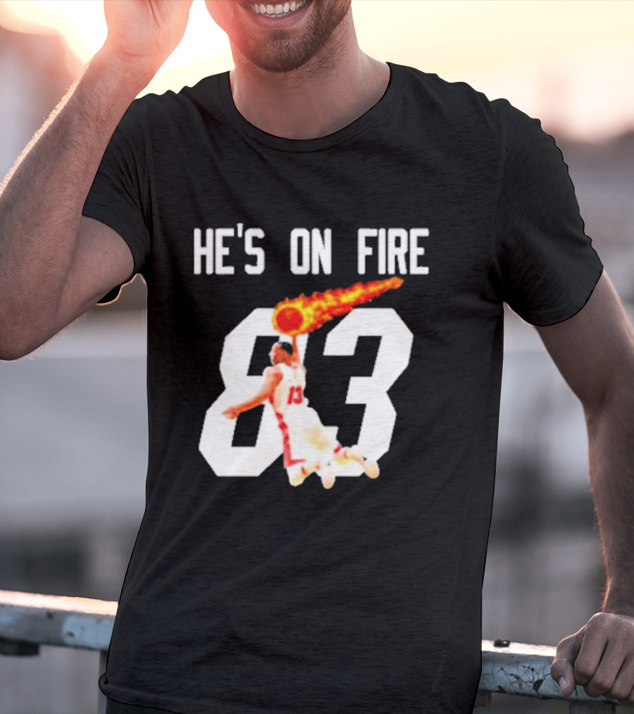Bam Adebayo 83 Points He's On Fire Dunk Basketball T-Shirt