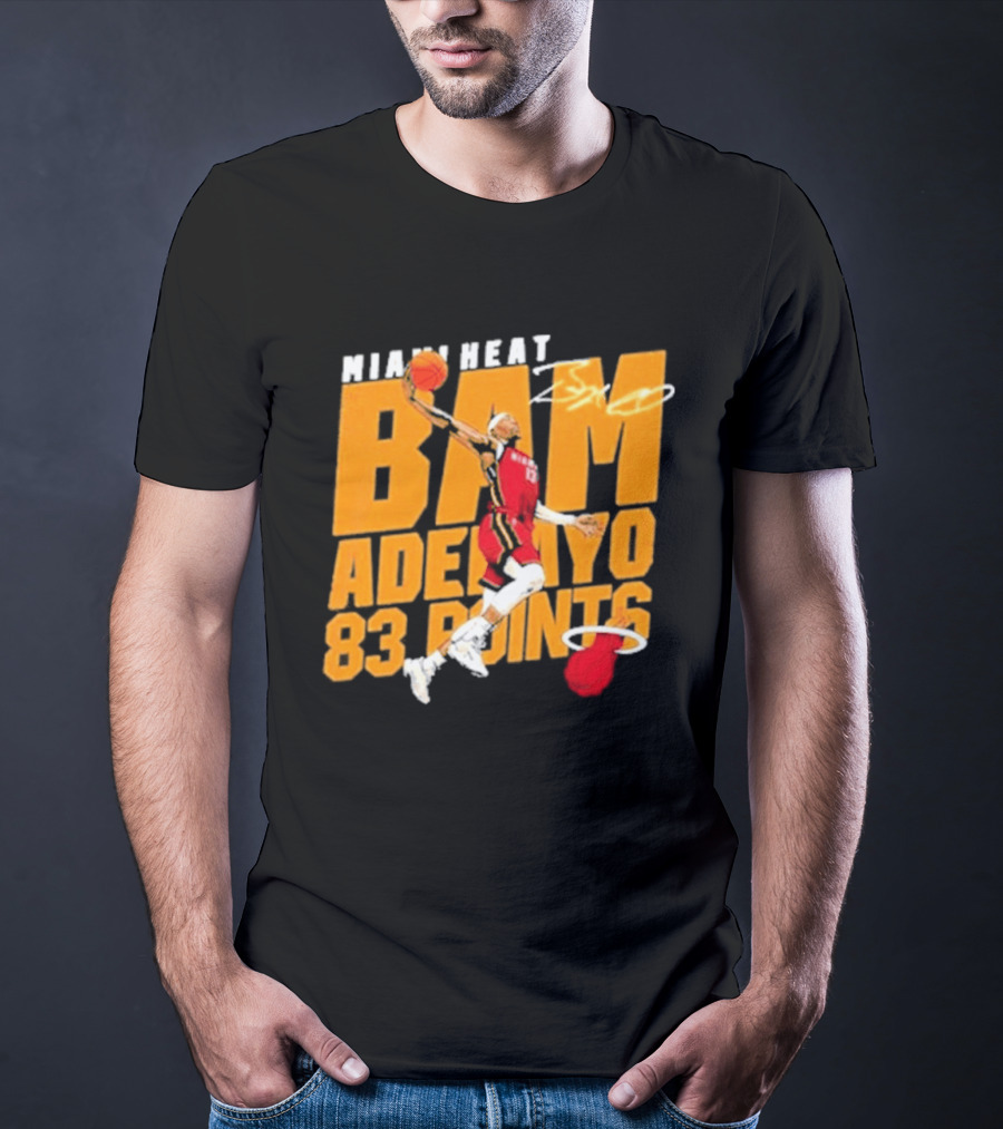Miami Heat Bam Adebayo Slam Dunk 83 Points T-Shirt