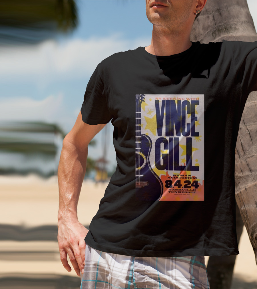 An Evening With Vince Gill Ryman Auditorium 8.4.24 Nashville Tennessee T-Shirt