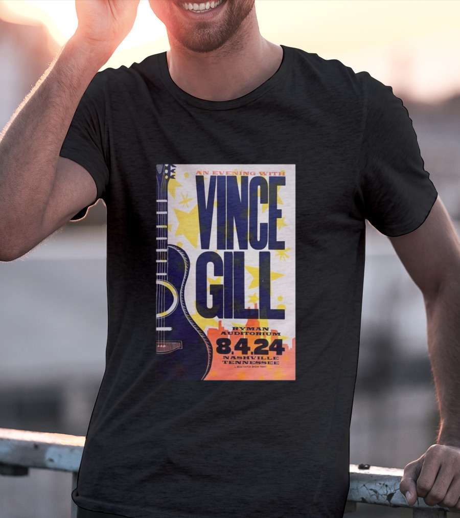 An Evening With Vince Gill Ryman Auditorium 8.4.24 Nashville Tennessee T-Shirt