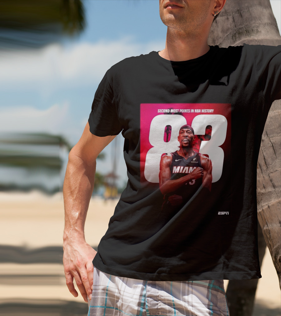 Bam Adebayo 83 Second Most Points NBA History Miami ESPN T-Shirt