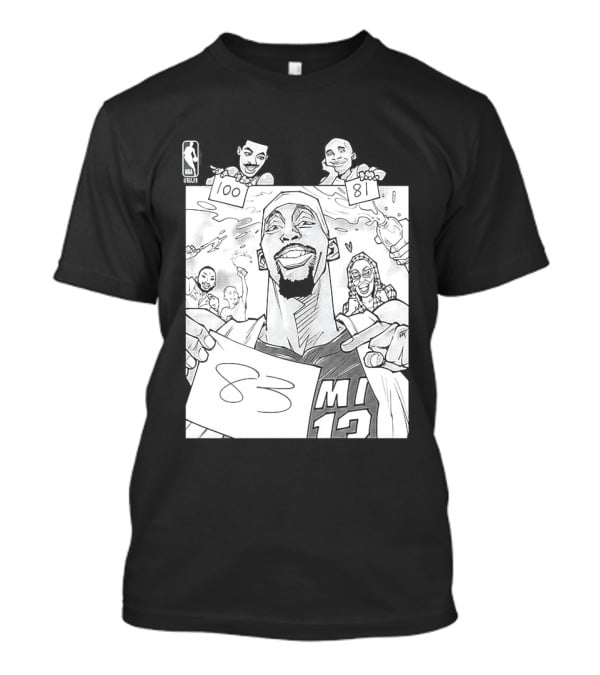 Bam Adebayo 83 Points Wilt Bam Kobe 2nd Highest Scoring Game NBA History Cartoon Miami 13 T-Shirt