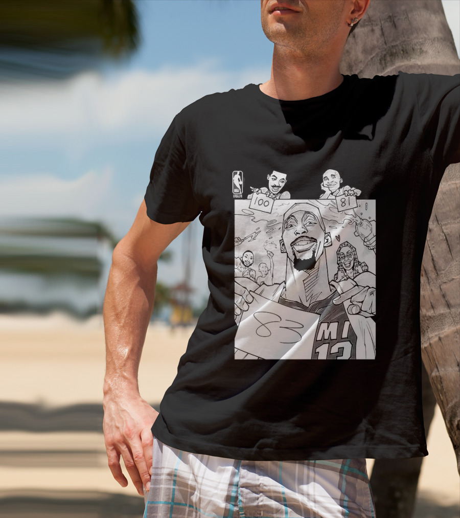 Bam Adebayo 83 Points Wilt Bam Kobe 2nd Highest Scoring Game NBA History Cartoon Miami 13 T-Shirt