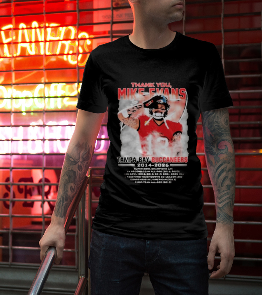 Mike Evans 13 Tampa Bay Buccaneers Thank You 2014 2026 T-Shirt