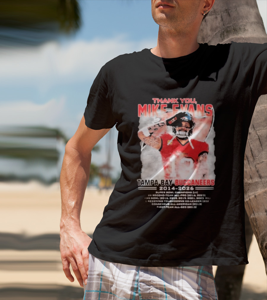 Mike Evans 13 Tampa Bay Buccaneers Thank You 2014 2026 T-Shirt