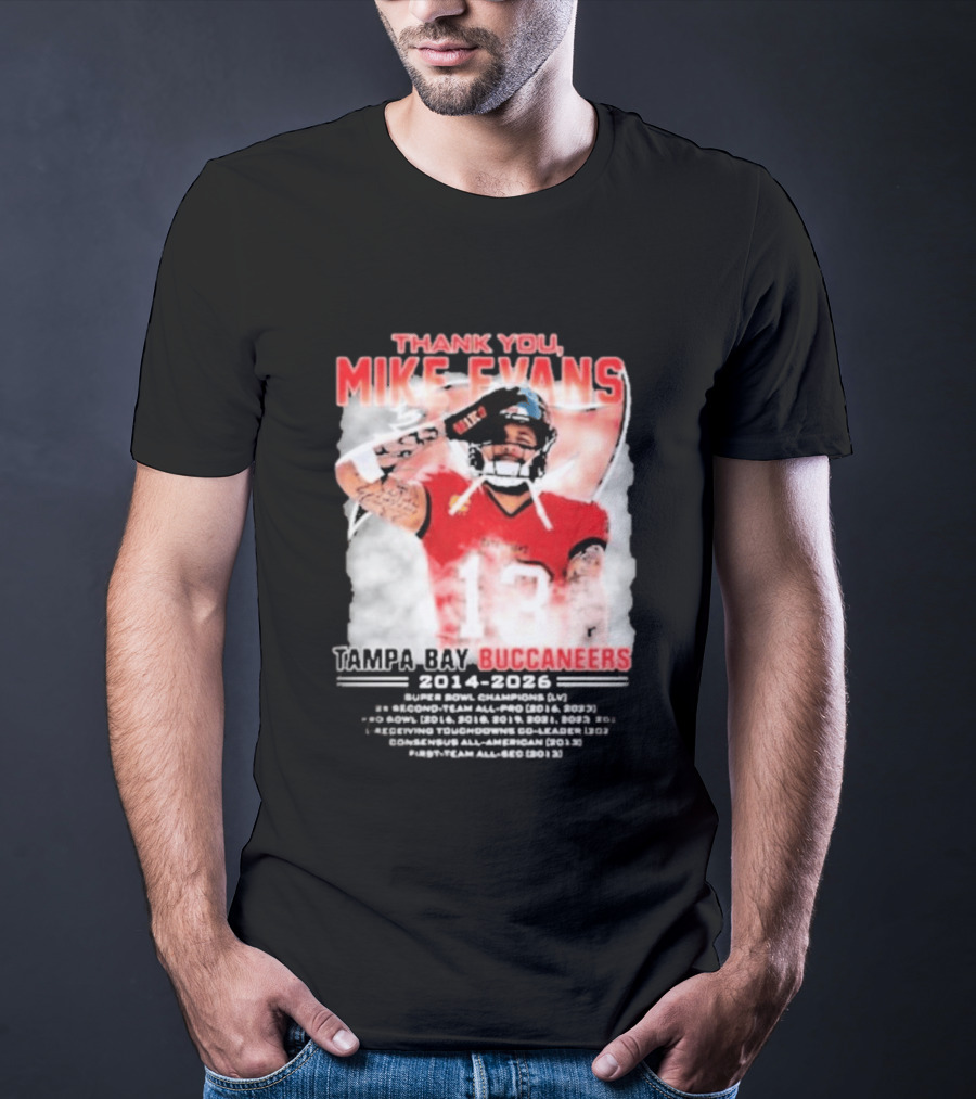 Mike Evans 13 Tampa Bay Buccaneers Thank You 2014 2026 T-Shirt