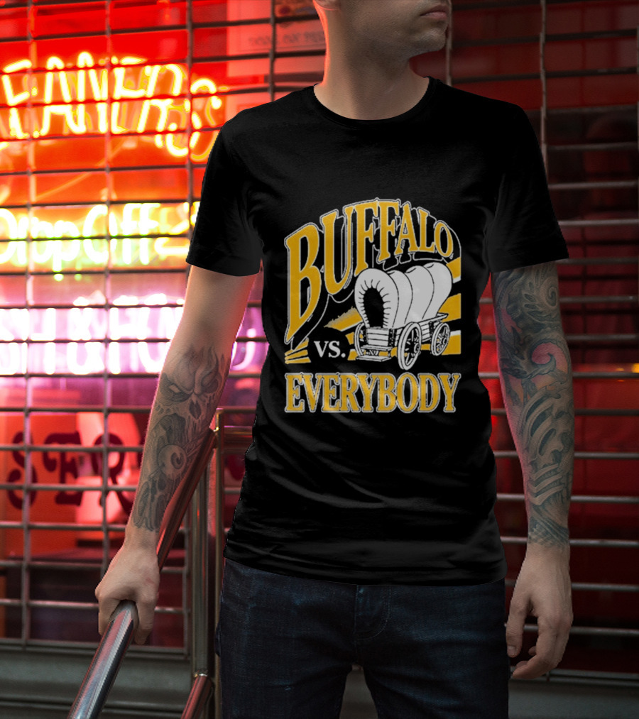 Buffalo Vs. Everybody Spittin' Chiclets Covered Wagon T-Shirt