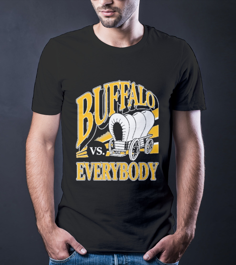 Buffalo Vs. Everybody Spittin' Chiclets Covered Wagon T-Shirt