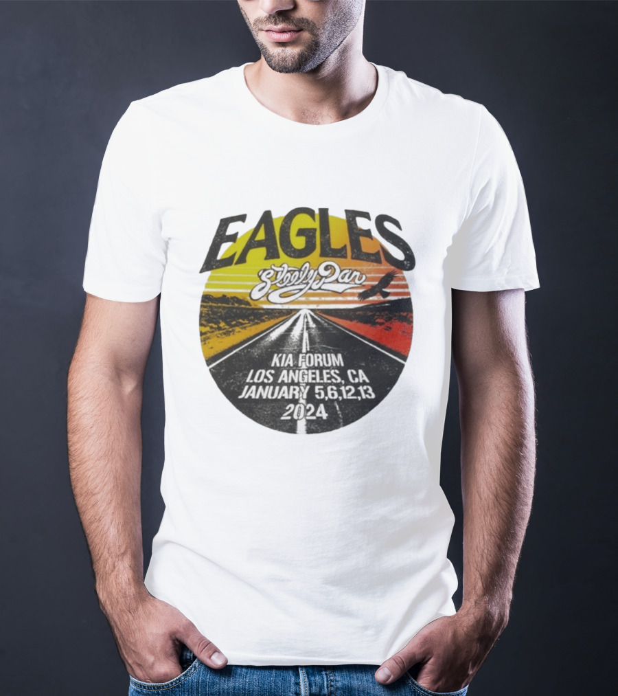 Eagles Steely Dan Kia Forum Los Angeles January 2024 Tour T-Shirt
