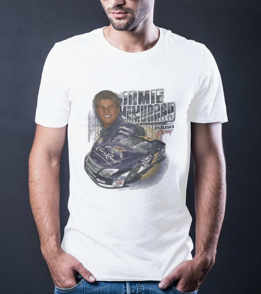 Jamie McMurray NASCAR Roush Racing Crown Royal Ford Car T-Shirt