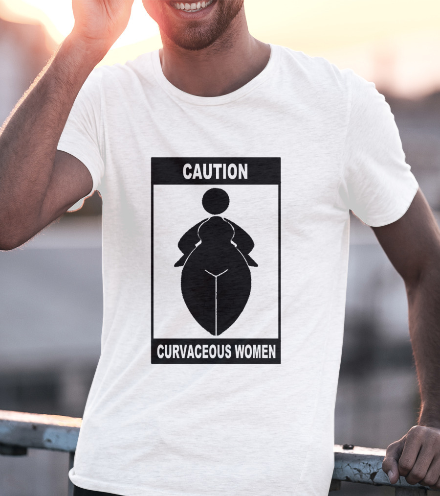 Caution Curvaceous Women Silhouette Warning T-Shirt