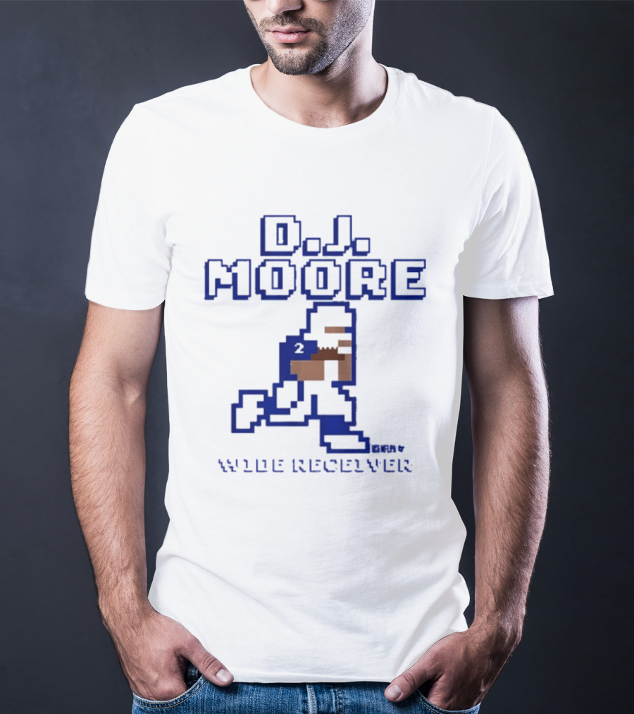 D.J. Moore Wide Receiver Retro Video Game T-Shirt