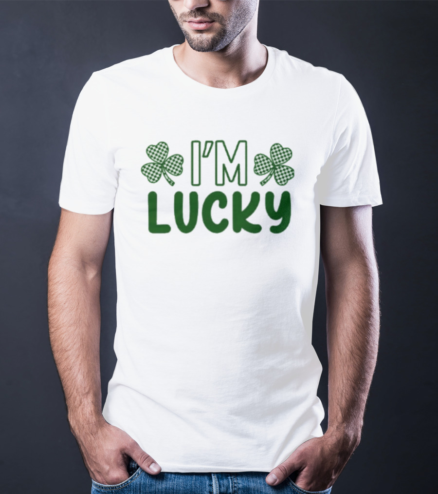 I'm Lucky Shamrock St. Patrick's Day Matching Outfit T-Shirt