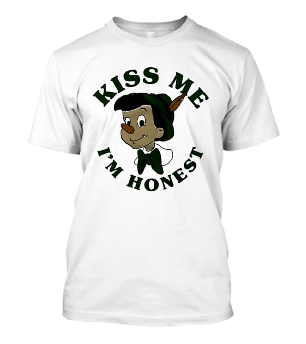 Kiss Me I'm Honest St. Patrick's Day Pinocchio T-Shirt