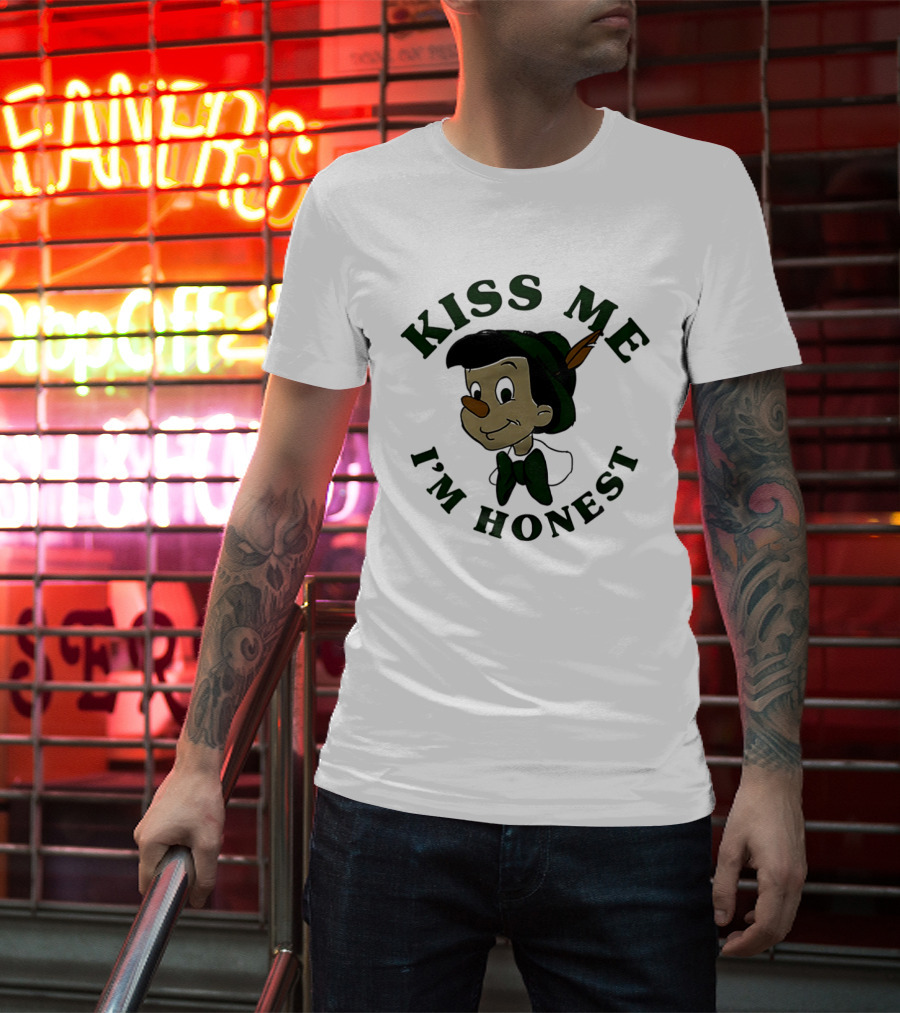Kiss Me I'm Honest St. Patrick's Day Pinocchio T-Shirt