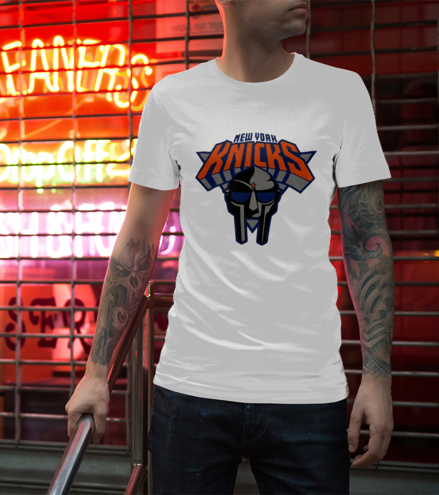 New York Knicks MF Doom Mask Collaboration T-Shirt