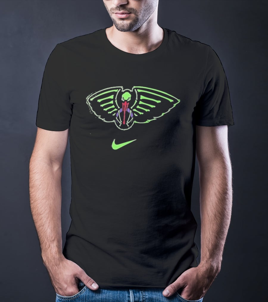 New Orleans Pelicans Nike 2025 2026 NBA City Edition Neon Wings T-Shirt