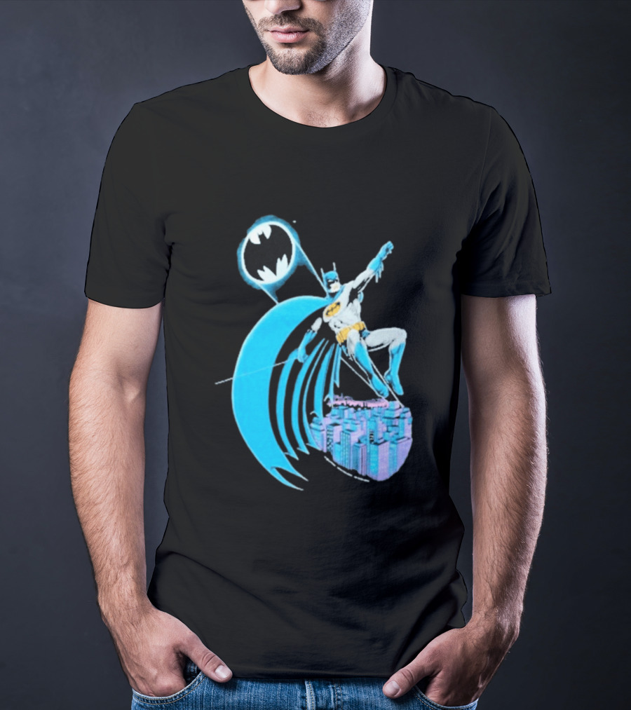 Wyco 1988 Batman DC Comics Retro Hero Gotham City Scene T-Shirt